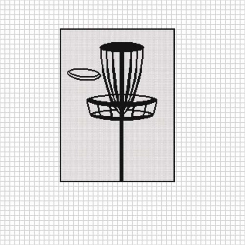 Instant Download Disc Golf Afghan Crochet Cross Stitch Pattern Pdf