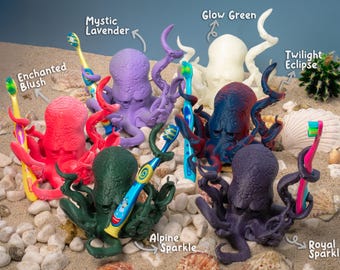 Kids Octopus Toothbrush Holder - 3D Print Fun Accessory