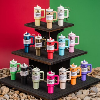 Set 12 Mini Portachiavi Tumbler Per Stanley - Porta Rossetto E Portagioielli Da Viaggio - Accessori Carini Per Borsa E Zaino, Regalo Per Donne