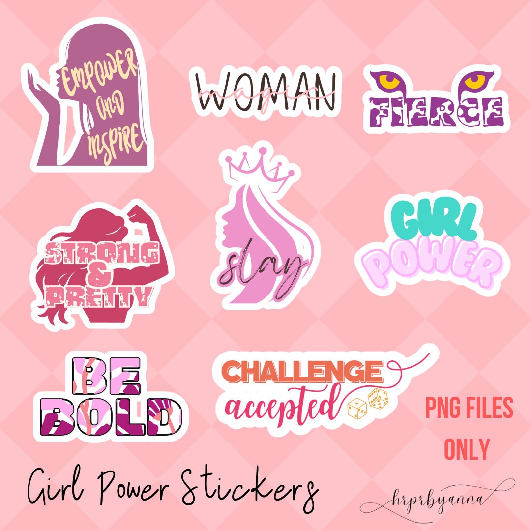 Cute Printable Stickers Png, Inspirational Sticker Png, Print and Cut ...