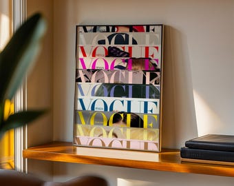 Impresión tipográfica de portada de moda / Arte mural de estilo editorial / Imprimible de alta costura / Descarga digital instantánea
