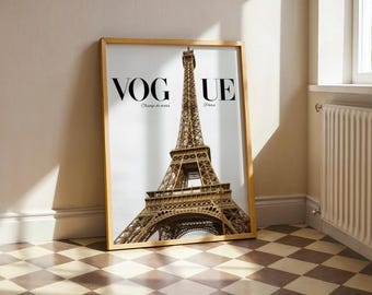 Impresión de la Torre Eiffel de París, arte mural / Póster fotográfico para revista de moda (descarga digital instantánea)