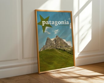 Mountain Landscape Wall Art | Vintage Adventure Travel Print | Digital Download