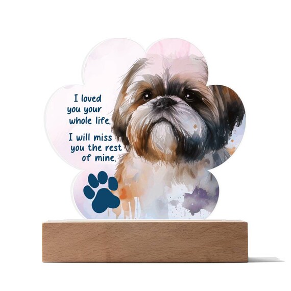 Shih Tzu Paw Print Acrylic Plaque Shih Tzu Paw Print Acrylic Plaque