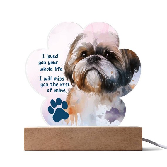 Shih Tzu Paw Print Acrylic Plaque Shih Tzu Paw Print Acrylic Plaque