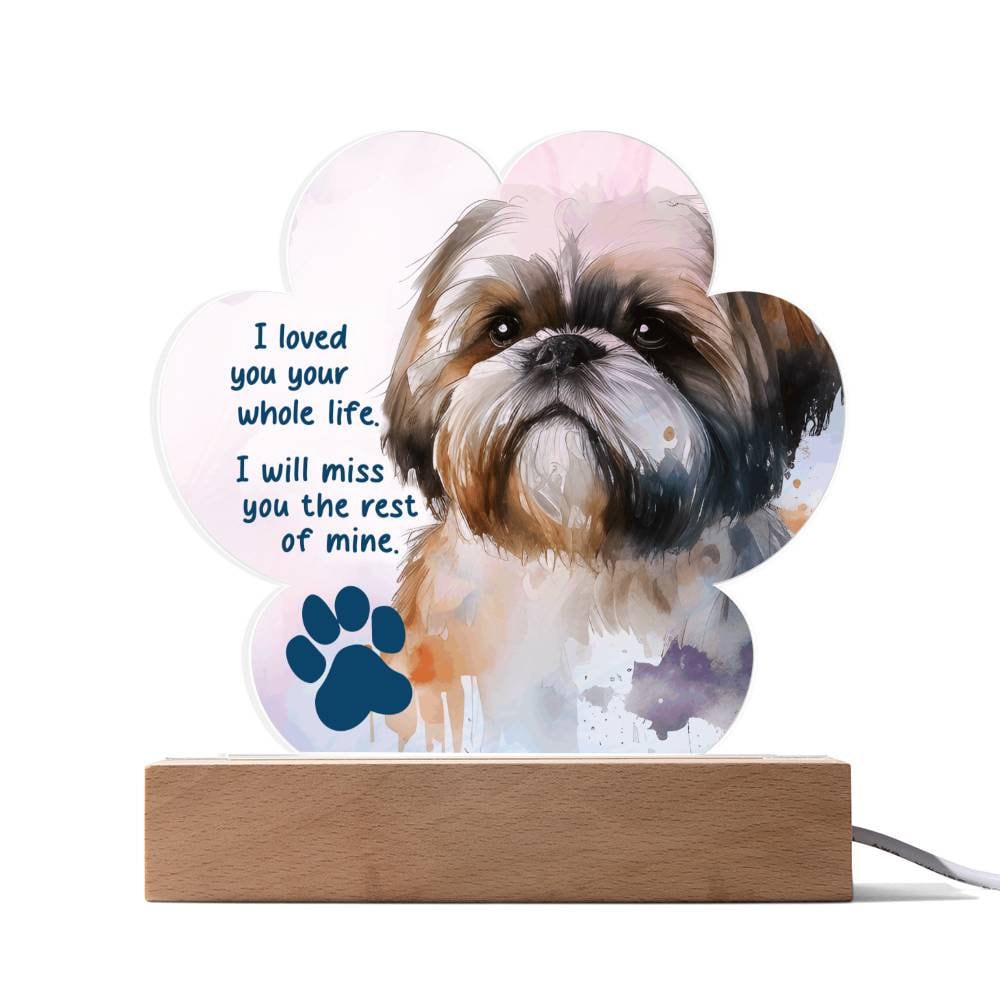 Shih Tzu Paw Print Acrylic Plaque Shih Tzu Paw Print Acrylic Plaque