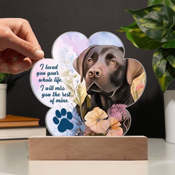 Black Lab Paw Print Acrylic Plaque Black Lab Paw Print Acrylic Plaque