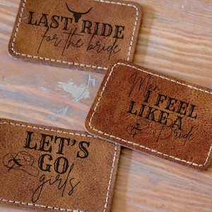 Western Patch for Trucker Hat, Leather Cowboy Patch Iron On, Cowgirl Nashville Bachelorette Party Group Patches, Belt Bag Fanny Pack Patch