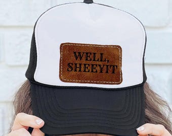 Leather Western Iron On Patch, Cowboy Hat Patch