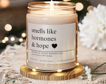 Healthy Pregnancy Fertility Gift for Mother to Be, IVF IUI journey care package, Infertility and Miscarriage Support, Scented Soy Jar Candle
