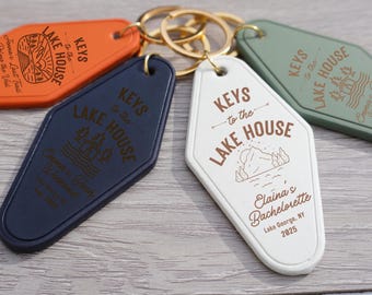 Personalized Lake House Keychain, Bachelorette Party Favor