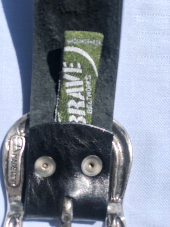 Never Used Brave Beltworks Italian Made Black Leather Belt  display picture 1