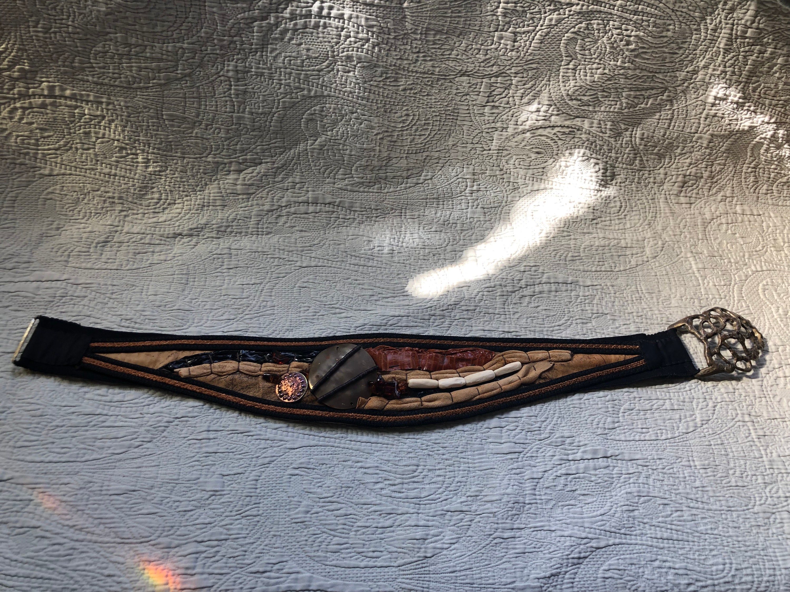 R.J. Graziano vintage wearable art waist band Rj Graziano Belt - Etsy main image 4