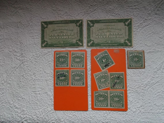Collection Of 2 Vintage 1 4 Barrel Fermented Malt Liquor Irs Etsy