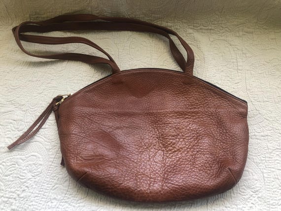 Gently Used Erin Templeton Supple Brown Pebbled Shoulder Bag