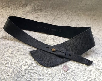 49SQ.MI. Asymmetrical Italian Leather Belt Asymmetrical Hip Belt | Italian Leather | 49 Sq Miles – 49  main image 4