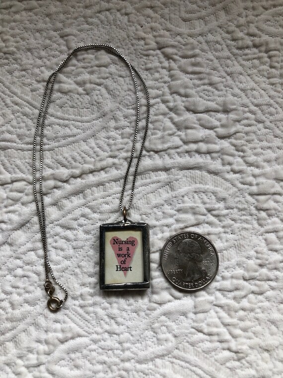 Artisan Made Patron Saint of Nurses Pendant on Sterli… Gem