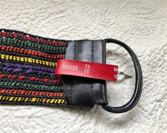 Alain Manoukian Vintage French Designer Woven Leather Belt