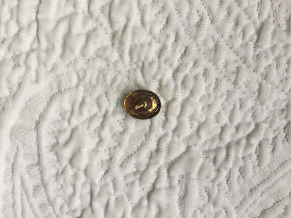 Vintage 18K Gold and Apple Jade Tie Tack - image 3