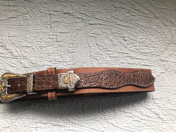 Vintage Douglas French Two Tone Leather Western S… - image 3