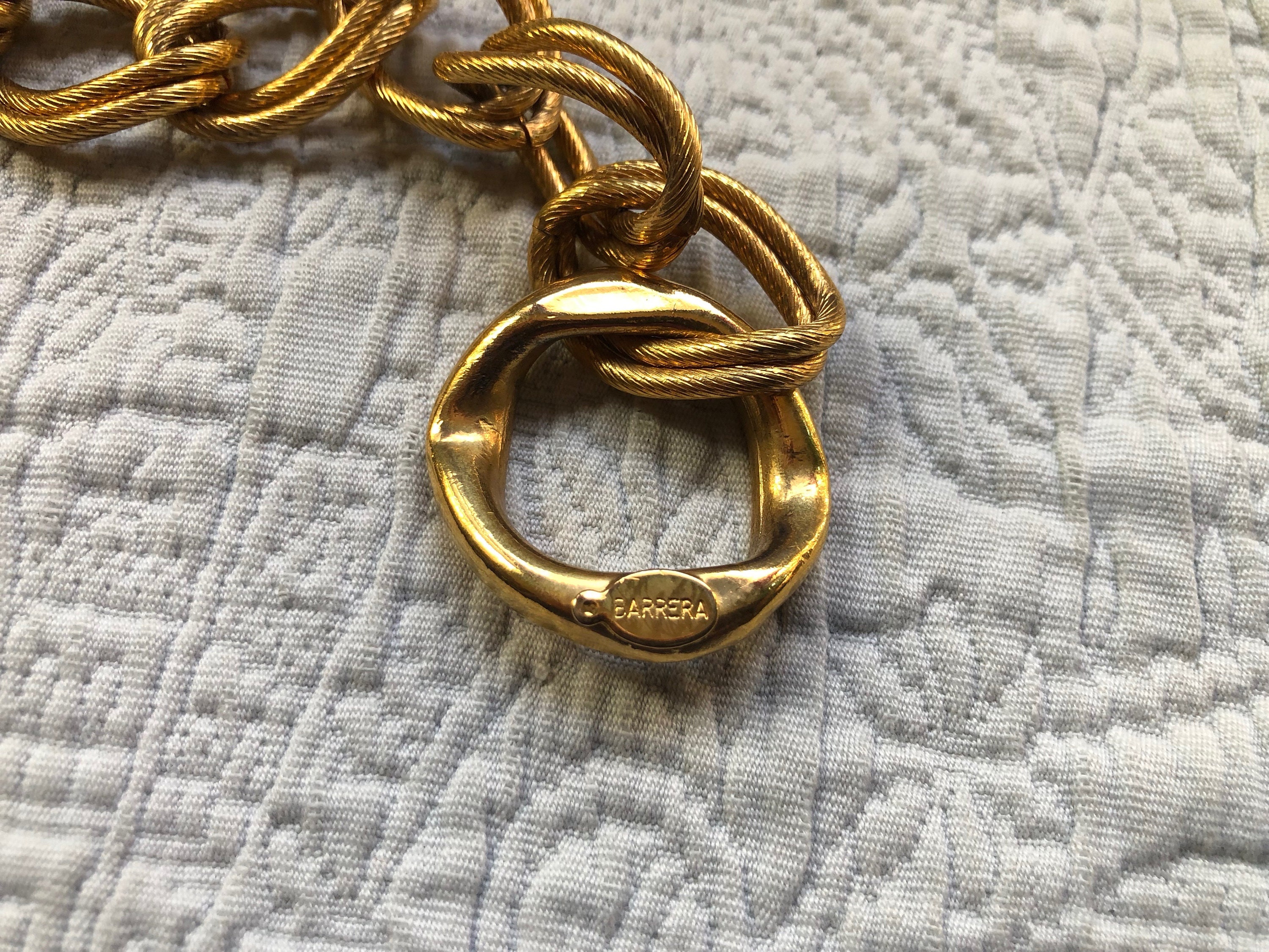 Rare Vintage Barrera Belt Striking Vintage Designer Jose Barrera Gold Tone Chain  main image 2