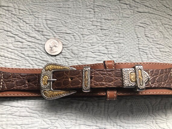 Vintage Douglas French Two Tone Leather Western S… - image 1