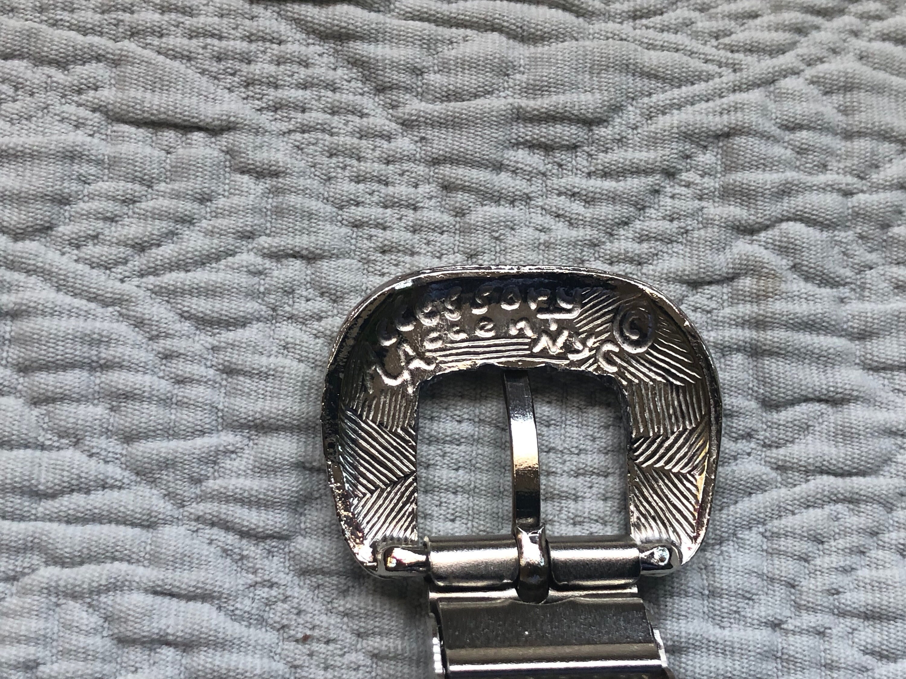 Vintage Accessory Accent NYC Silver Mesh and Rhinestone Belt  display picture 2