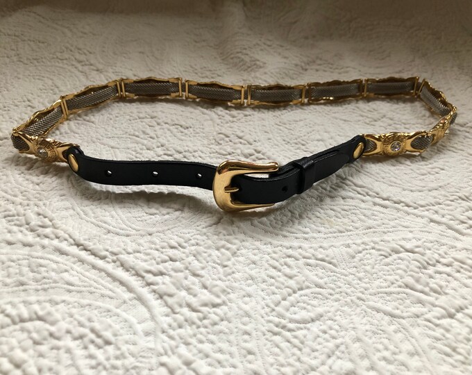 Authentic Vintage Versace Estro Versa Gold Tone and Silver Mesh With ...