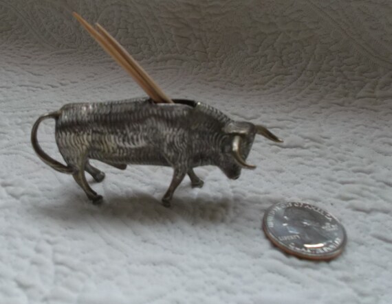 Bull Rack Toothpick Vintage MEXICAN Sterling Silver BULL Toothpick Holder | Etsy