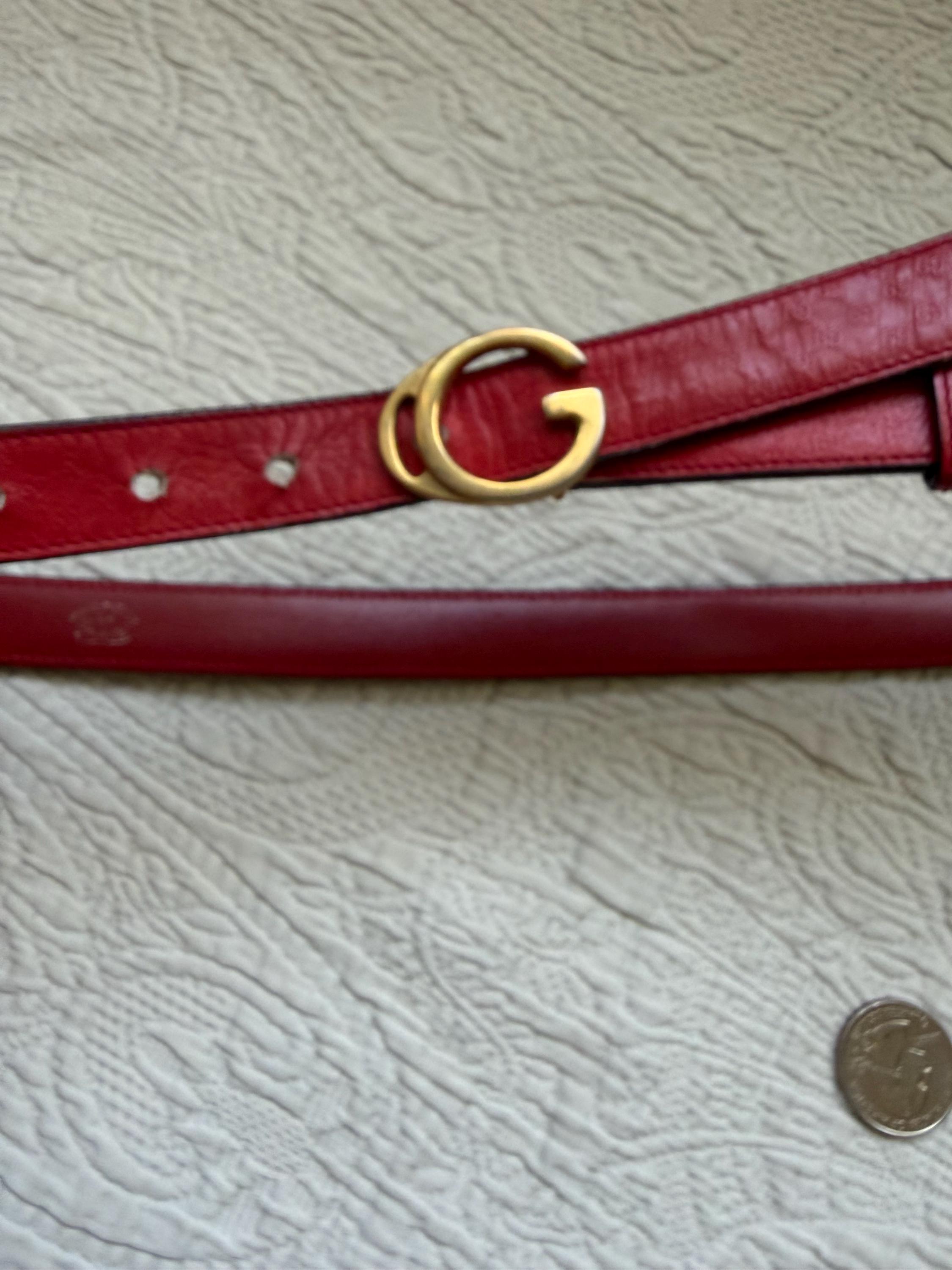 Red Gucci Belt - Etsy