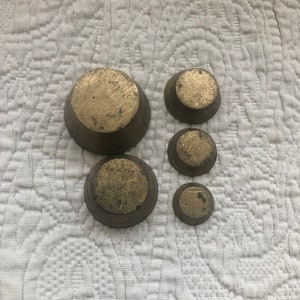 Antique Nesting Bronze Scale Weights Stacking Pots - Etsy