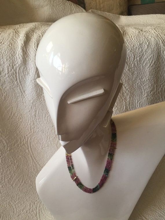 Stunning Three Strand Faceted Watermelon Tourmali… - image 6