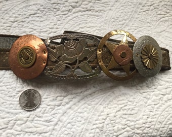 Mid Century Modern Mixed Metal and Mesh Marjorie Baer Belt