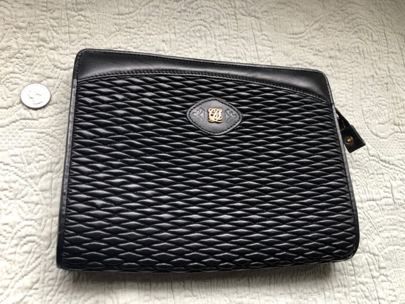 Louis Quatorze, Bags, Louis Quatorze Maroquinerie Leather Vintage Shoulder  Leather Black Purse