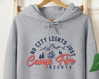 Campfire Nights Hoodie: Rustic Outdoor Adventure Camping Apparel
