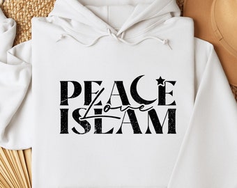 Peace Love Islam Hoodie: Muslim Faith-Based Design