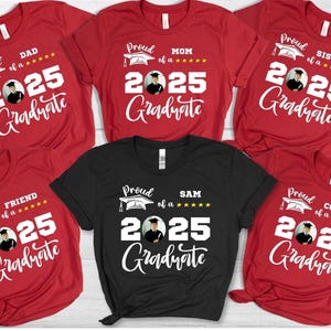 Personalized Graduation Family Shirts: Custom Photo, Class of 2025