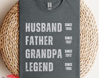 Personalized Legend Dad Shirt: Husband, Father, Grandpa Gift