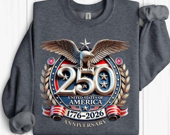 USA 250th Anniversary Sweatshirt, 1776‑2026 Patriotic