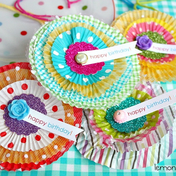 SALE --- Happy Birthday  -- Luxe Cupcake Gift Tags