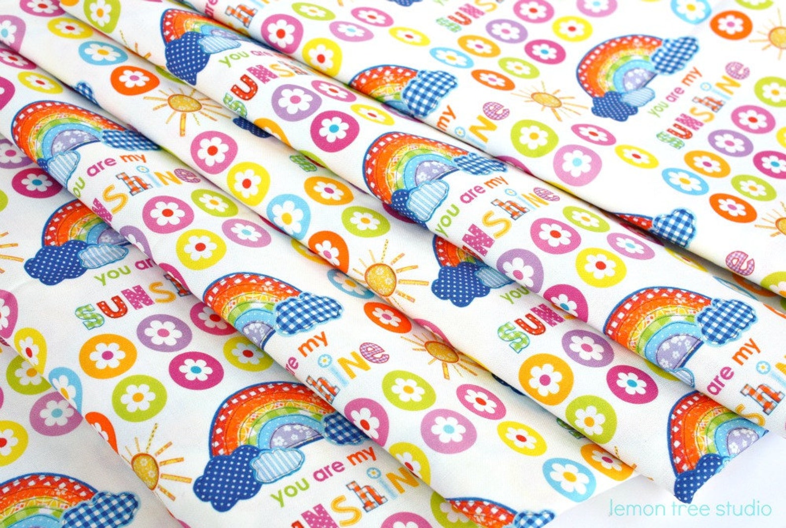 You are my Sunshine Original Rainbow Design Fabric Etsy