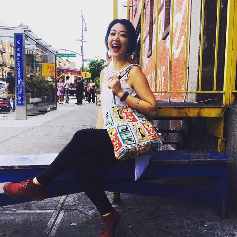 Classic Tote Market Bag Retro 50/'s Style Cotton Martini Print Tote Bag