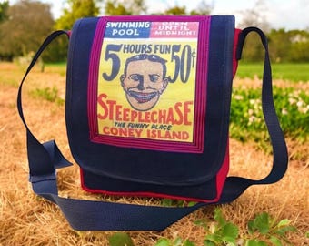 Coney Island Messenger Bag: Brooklyn Steeplechase "Tilly" Design