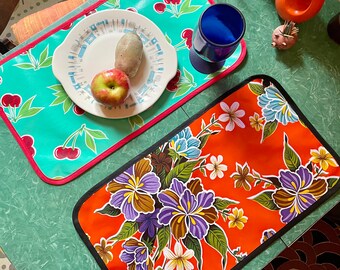 Xtra Large Reversible Mexican Oil Cloth Placemats, Table mats, table decor