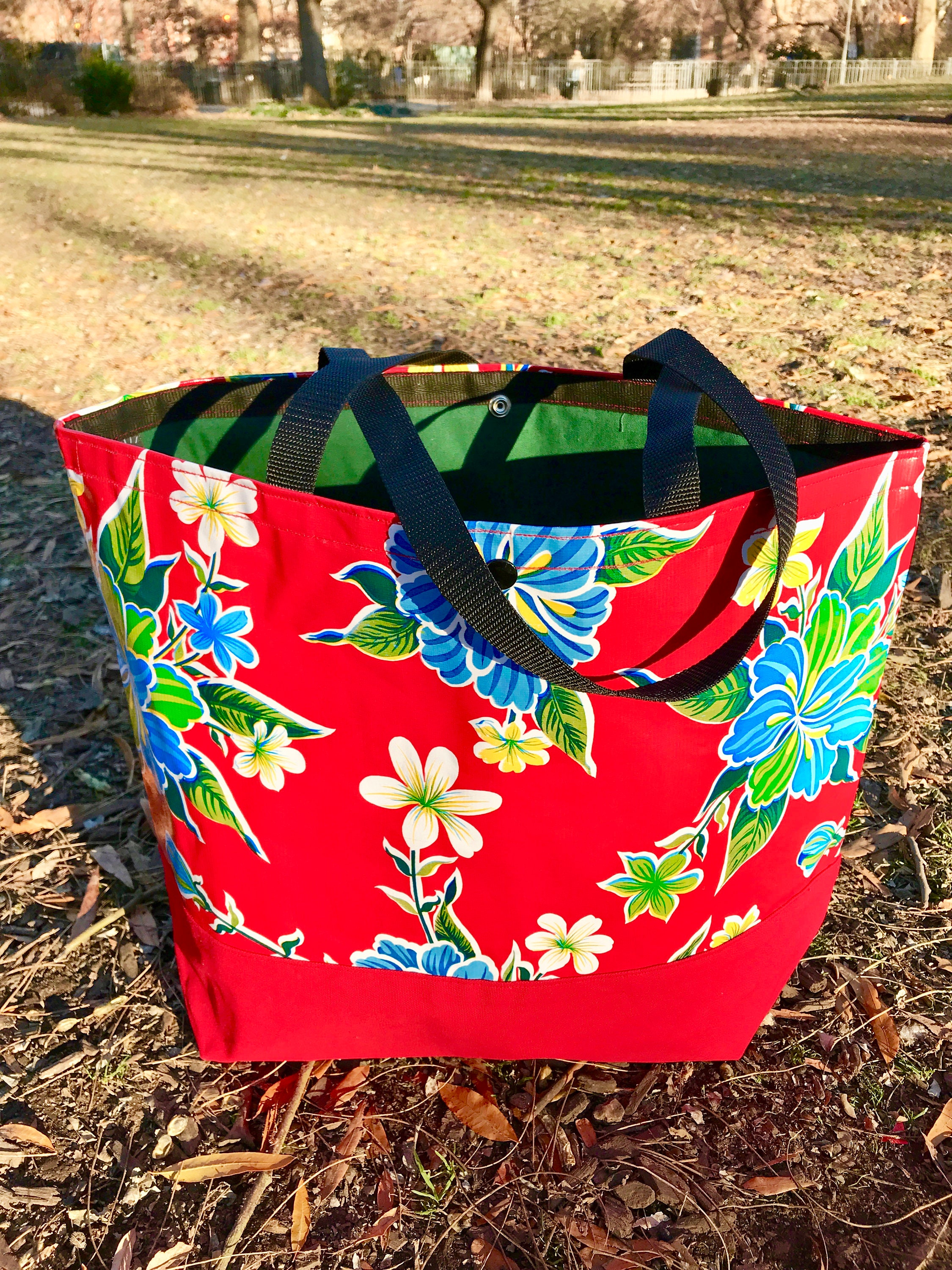 Extra Large Oilcloth Tote Bag