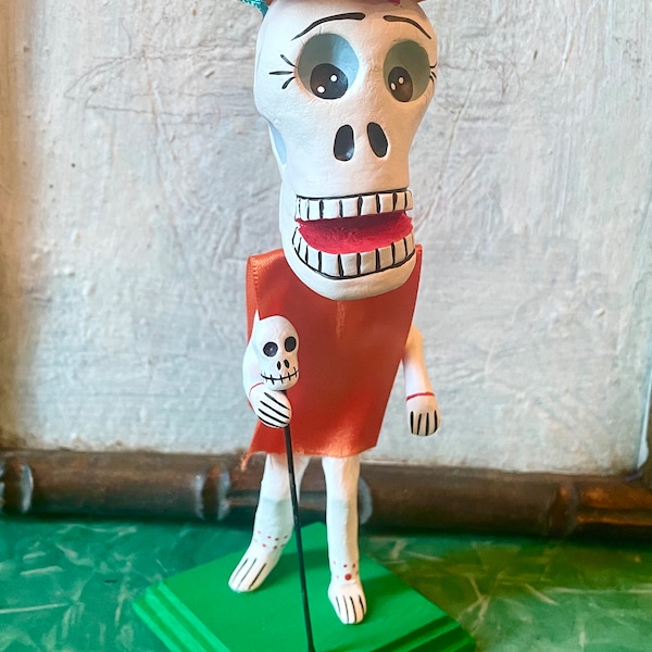 Figurine mexicaine Viejito Dia de los Muertos, Art populaire en céramique mexicaine