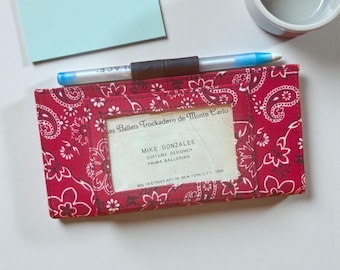 Love Shine Red Bandanna Print Checkbook Cover