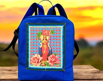 Love Shine Canvas Lakshmi Backpack, Knapsack