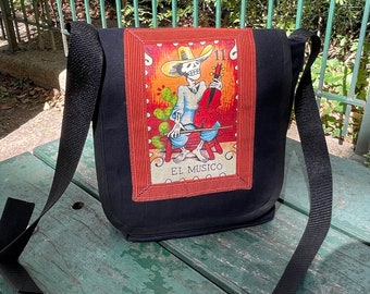 El Musico Loteria Musician Day Bag, Messenger Bag, Courier Bag