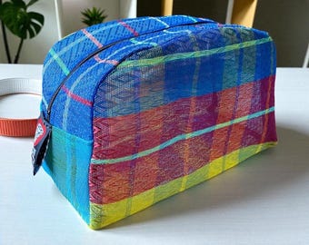 Love Shine Mexican Plaid Mesh Patchwork Dopp Kit, Toiletry Case, Cosmetic Bag, Travel Bag